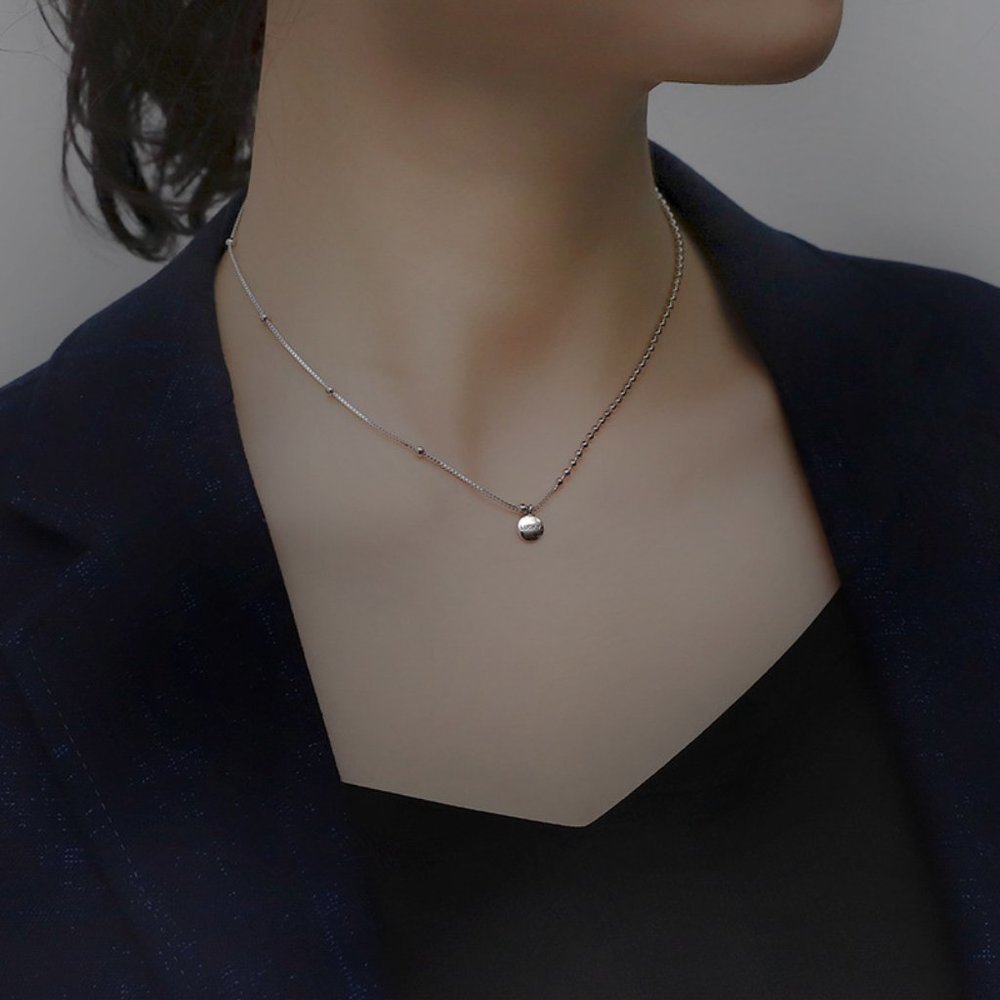 *NEW Rose Gold/Sterling Silver Lucky Bead Necklace - Picture 4 of 9